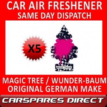 MAGIC TREE CAR AIR FRESHENER x 5 *WILD CHILD* ORIGINAL & BEST WUNDER-BAUM NEW