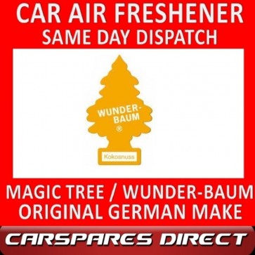 MAGIC TREE CAR AIR FRESHENER COCONUT ORIGINAL & BEST - WUNDER-BAUM NEW