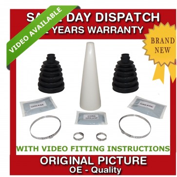 2x BMW OUTER CV UNIVERSAL STRETCH BOOT WITH CONE KIT NEW