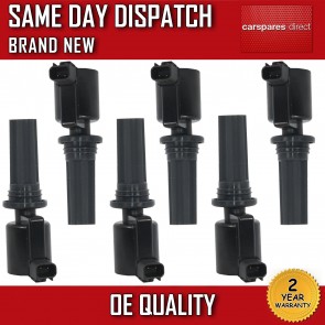 6X FULL SET JAGUAR S-TYPE 1999>2008 ON PENCIL IGNITION COIL *NEW*