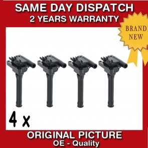  IGNITION COIL SET OF 4 FIT FOR A MG ROVER ZR ZS ZT TF MGF ZT-T 98 > 06 *NEW*