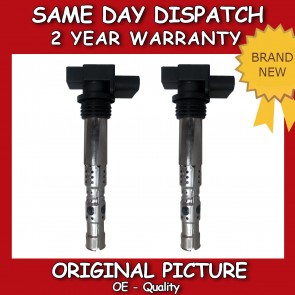 PENCIL IGNITION COIL X2 FIT FOR SKODA FABIA 1.2 2001>ON **NEW**