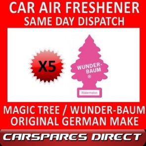 MAGIC TREE CAR AIR FRESHENER x 5 WATER MELON ORIGINAL & BEST WUNDER-BAUM NEW