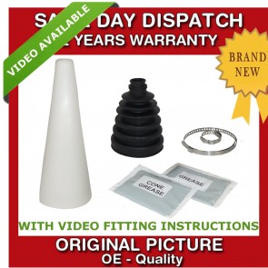 1x SEAT OUTER CV UNIVERSAL STRETCH BOOT WITH CONE KIT NEW