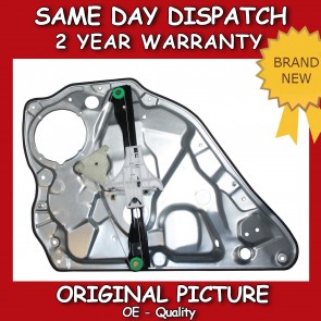 VW POLO MK4 REAR RIGHT WINDOW REGULATOR WITHOUT MOTOR WITH PANEL 2002>2012 *NEW*